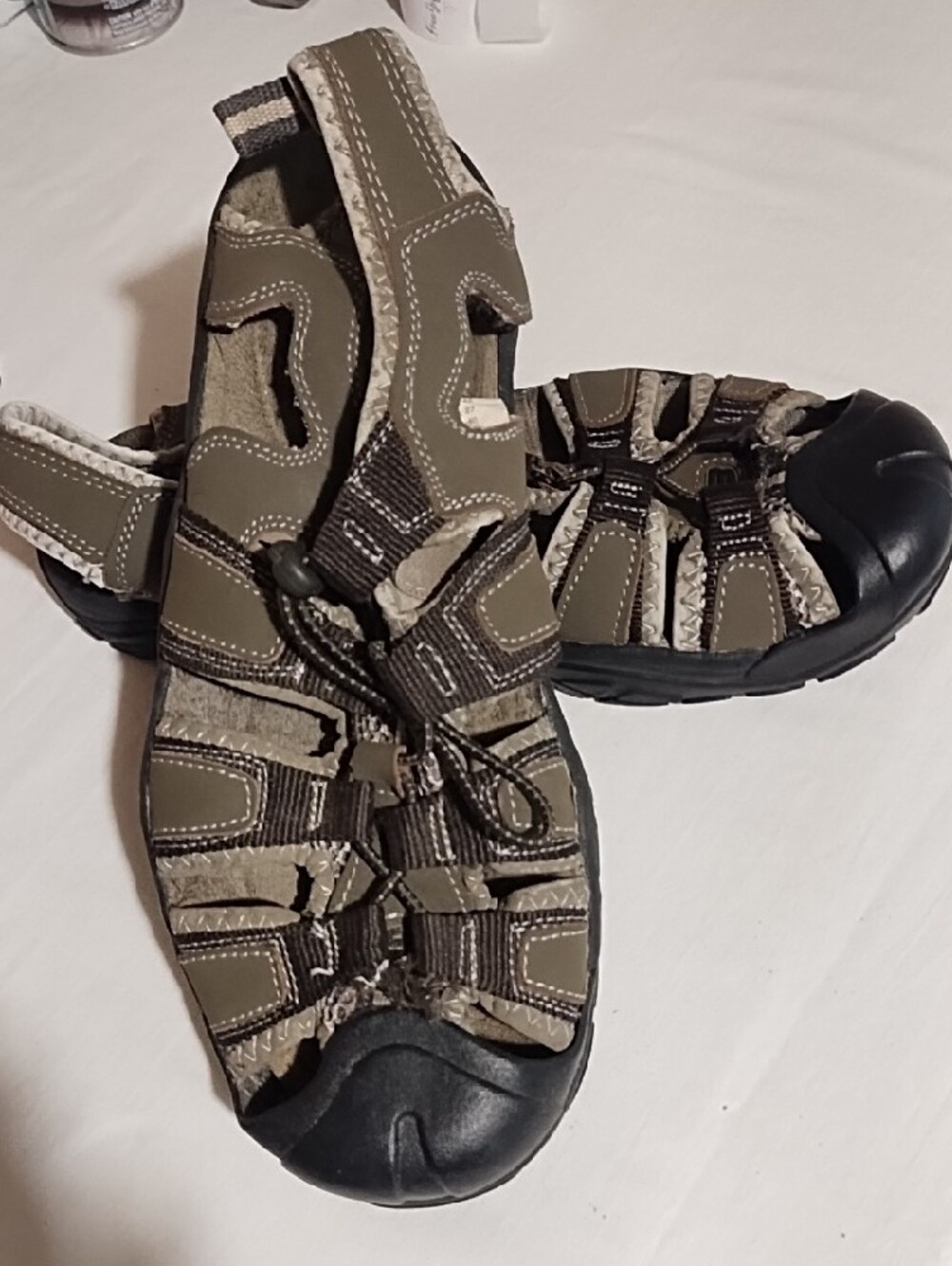 Skechers Olive Brown Mens Closed-Toe Sport Sandals Size 9 Good Condition. - Picture 8 of 9